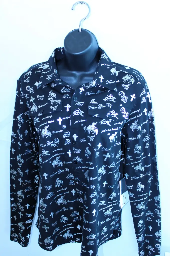 Women's Cowgirl Tuff Allover Foil Print 