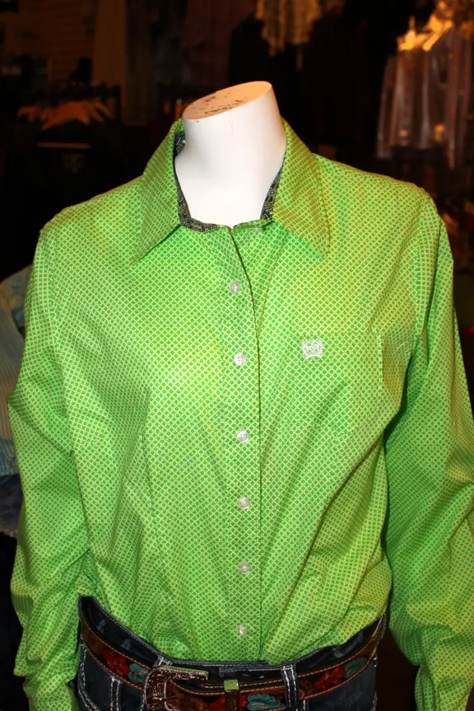 Women's Cinch Green Diamonds 