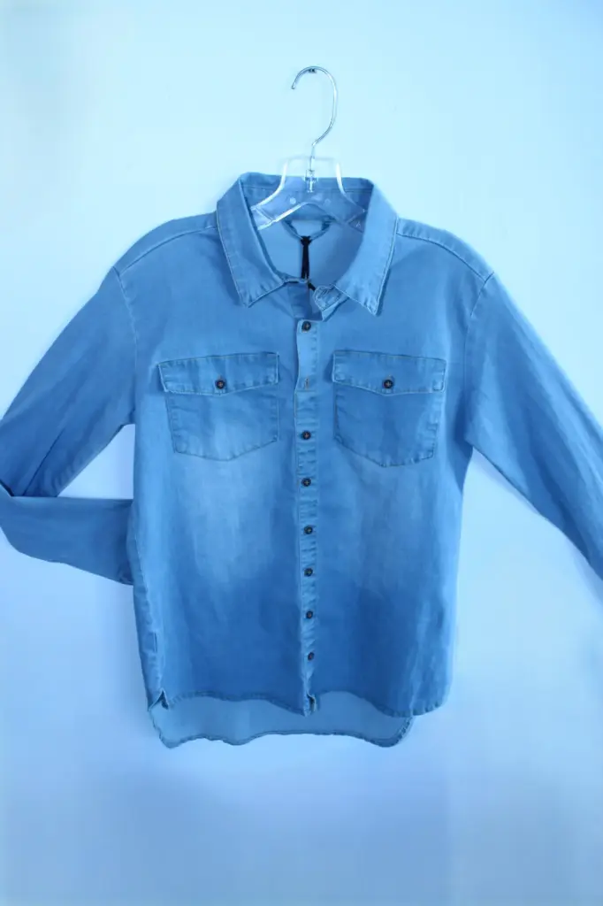 Women's Cowgirl Tuff Light Denim Button Up