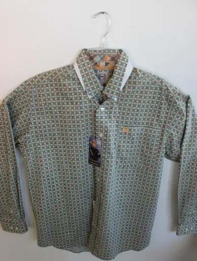 [6863] Men's Cinch Blue and Yellow 